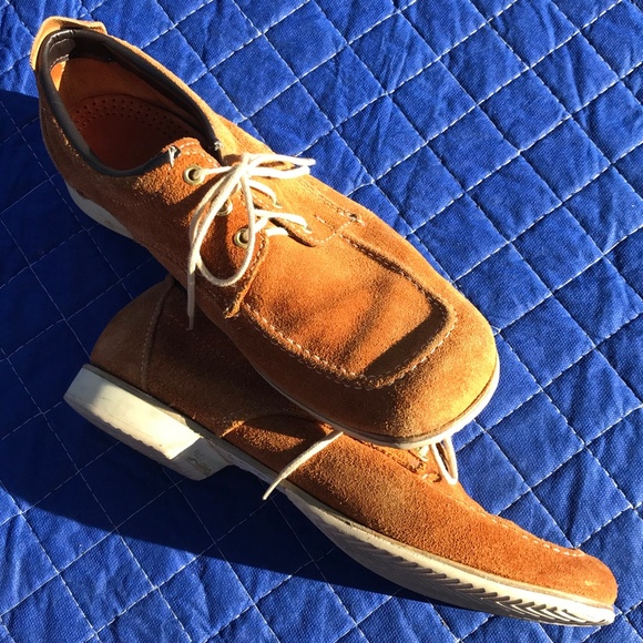 Vintage 70's Samsonite suede blucher moc - Picture 5 of 8